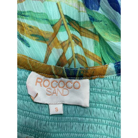 Rococo Sand Green Polyester Mini Dress Size S - Picture 4 of 5